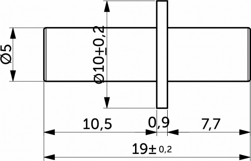 Полкодержатель металлический duplo 5,0*19 для корпусных полок (1 упак. = 5 тыс.шт.) AKS_2