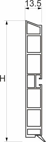 Цоколь мебельный ПВХ h=100 светло-серый L=3200мм, РФ_2