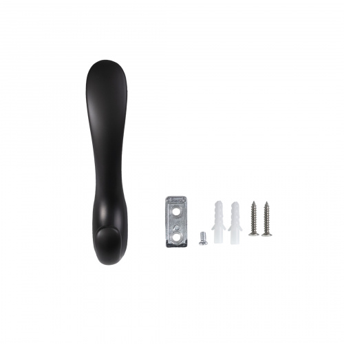 Крючок меб. двухрожковый мет. ROMA черный матовый AKS_6