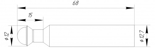 Фреза пазовая по дереву 12 мм, AKS _2