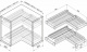Сушка для посуды угловая 600*600, хром GRIDLI_preview_1