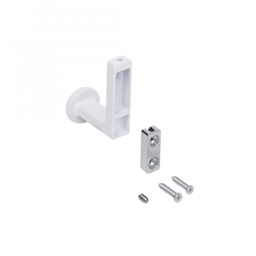 Крючок меб. однорожковый мет. KING белый матовый AKS_5