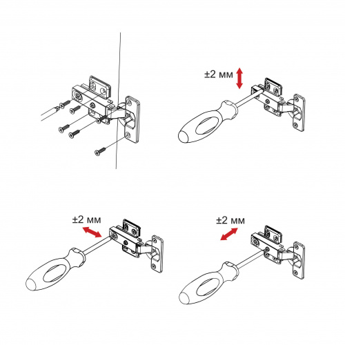 Петля накладная с доводчиком 48мм h0 несъемная планка (4 отверстия) AKS LIGHT_5