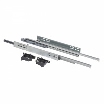 Направляющая скрытого монтажа L-300 с доводчиком ДСП до19mm с замками AKS QType полное выдвижение фотография