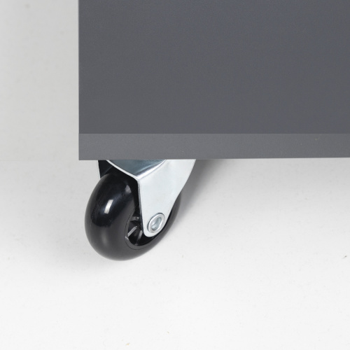 Колесо меб. CRYSTAL/2 d50 h67 с площадкой, черный AKS_3