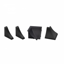Комплект ПВХ аксессуаров к плинтусу LP чёрный (55) EL-MECH-PLAST