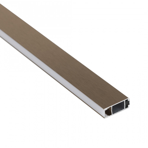 Штанга гардеробная прямоуг. FAME LUMI L-1000 с демпфером, латунь браш AKS_3