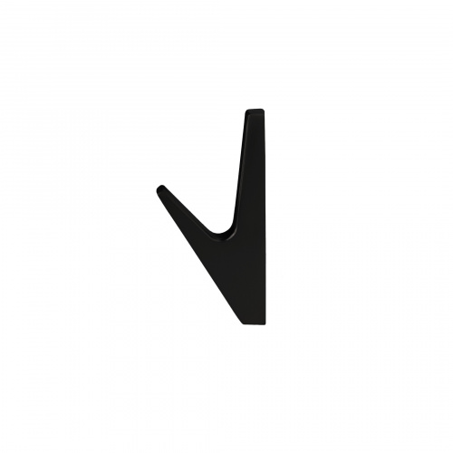 Крючок меб. однорожковый мет. FIX черный матовый AKS_4