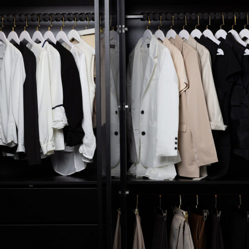 Накладка для овальной штанги гардеробного шкафа (система хранения Foscrinium) 1200 мм темно-серая Pantone Black 3C_5