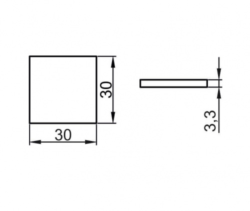 Подкладка самоприлипающая фетровая 30х30мм (1лист-25шт) серая AKS_2