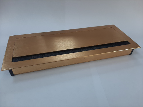 Пропуск кабельный металл 240х120мм брашированная латунь AKS_1