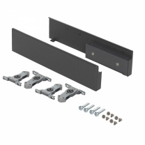 Держатель передней стенки внутреннего ящика H=167 Slimbox Evolution графит с рейлингом на фасаде фотография