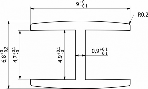 Планка соединительная 4 матовая (L=0.6) AKS_2