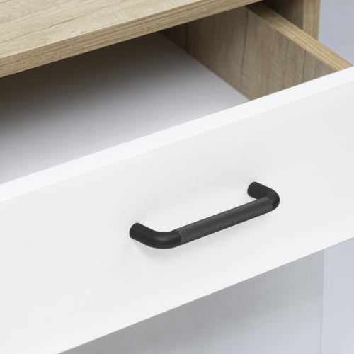 Ручка меб. скоба мет. FLUID 128 черный матовый, AKS_6