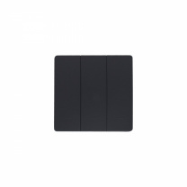 Выключатель кинетический, с реле, 3 клавиши, черный, AKS фотография