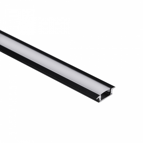 Профиль алюминиевый врезной LIRA-1707 с экраном, цвет черный, 3м, AKS_1