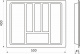 Лоток для столовых приборов 600 STANDARТ (530*430), металлик РП_preview_1