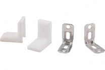 Уголок с металлической основой и пластиковой крышкой белый (уп/10шт) AKS фотография