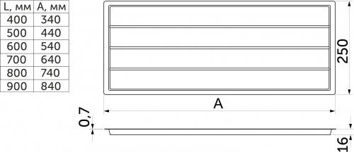 Поддон для сушки 500 MOUNT, прозрачный глянцевый AKS_2