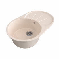 Мойка каменная, овальная одночашевая, GS-5, 735*455мм, беж, Gamma Stone