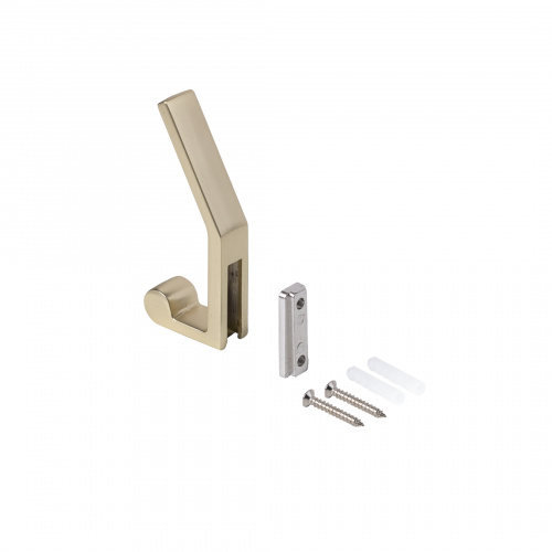 Крючок меб. двухрожковый мет. PEROLA брашированное золото AKS_5