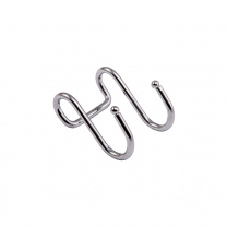 Крючок на трубу d16 ретро двойной хром AKS фотография