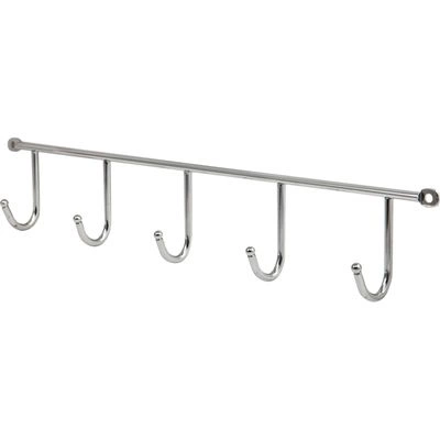 Вешалка настенная на 5 крючков 400*60*40, хром AKS_1