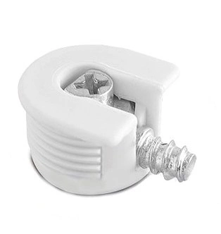 Эксцентриковая стяжка быстрого монтажа 20 мм белая + шток 6*7мм (уп/0,2тыс.шт) AKS_1