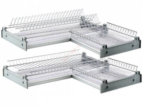 Сушка для посуды угловая 600*600, хром GRIDLI_1