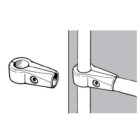 Соединитель 2-х труб d32мм (660) простой, хром AKS_3