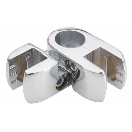 Соединитель стекло/плита к трубе d25 (553) петельный (с вкладышами), хром AKS_1