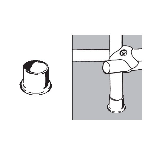 Заглушка наруж. трубы d25 (514) пластик, черный AKS_3