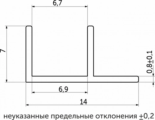 Планка угловая 6 матовая (L=0.6) AKS_2