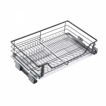 Выдвижная корзина-сушка 800 FLAT LINE, черный AKS