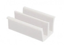 Профиль пластик белый направляющая для 2-х стекол высокий (L-2500)