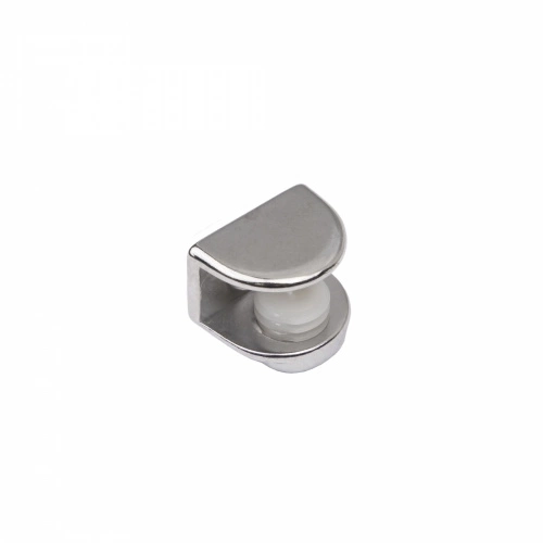 Полкодержатель для стекла регулируемый под шуруп мет. MV-09 хром AKS_1