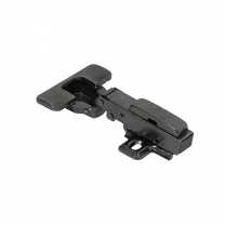 Петля накладная без пружины 45мм h0 clip-on AKS PLUS черная (саморезы, заглушки) фотография