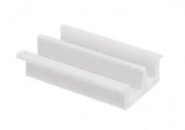 Профиль пластик белый направляющая для 2-х стекол низкий (L-2500)