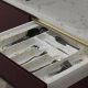 Лоток для столовых приборов 900 MARBLE 830*485, бело-золотой мрамор AKS_preview_1