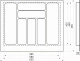Лоток для столовых приборов 700 MARBLE 635*485, бело-серый мрамор AKS_preview_1