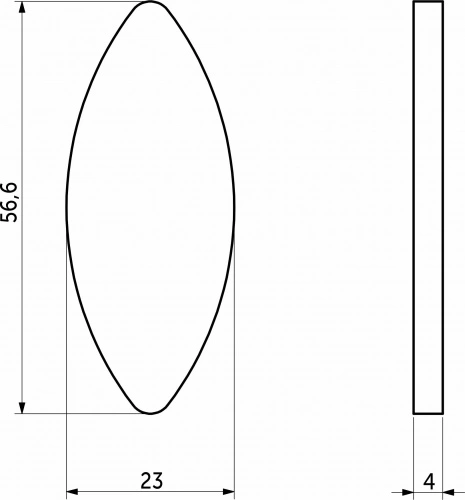 Шкант плоский №20 (56*23*4) (уп/20 шт) AKS_2