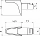 Полкодержатель для корпусных полок мет. SEKURA 2 никель (1 уп. = 5 тыс.шт.) AKS_preview_1