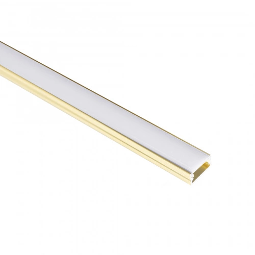 Профиль алюминиевый накладной SIRIUS-1407S с экраном, цвет золотой, 3м, AKS_3