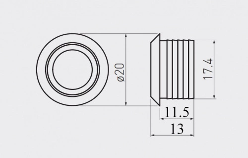 Выключатель сенсорный, с диммированием, врезной, 12V/24V, 60W/100W, синяя подсветка, цвет черный, AKS_2