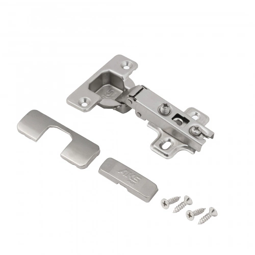 Петля накладная с пружиной 48мм h2 slide-on AKS PLUS 60г (саморезы, заглушки)_3