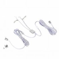 Выключатель бесконтактный на преграду, двойной, накладной/врезной, 12/24V, 60W/120W, D8мм, хром, без коннекторов, AKS