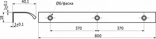Ручка меб. накладная алюм. MONBLAN 740/800 бронза, AKS_2
