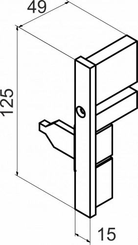 Держатель передней стенки внутреннего ящика H=90 Slimbox графит_2