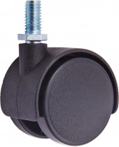 Колесо меб. пласт. d40 с винтом М10, черный AKS Колесо меб. пласт. d40 с винтом М10, черный AKS