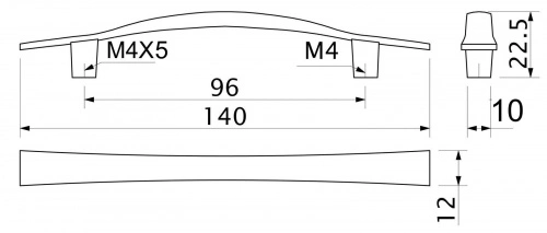 Ручка меб. скоба мет. UN06 96 хром GRIDLI_3